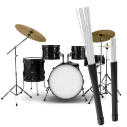 Baguettes de batterie jazz - balais en nylon - rétractables - avec manche en caoutchouc - 23cm - 2 pièces