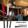Baguettes de batterie jazz - balais en nylon - rétractables - avec manche en caoutchouc - 23cm - 2 pièces
