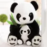 Maman panda avec un bébé panda - peluche - 25 cm