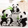 Maman panda avec un bébé panda - peluche - 25 cm