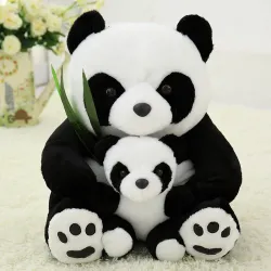 Mother panda with a baby panda - plush toy - 25 cmCuddly toys