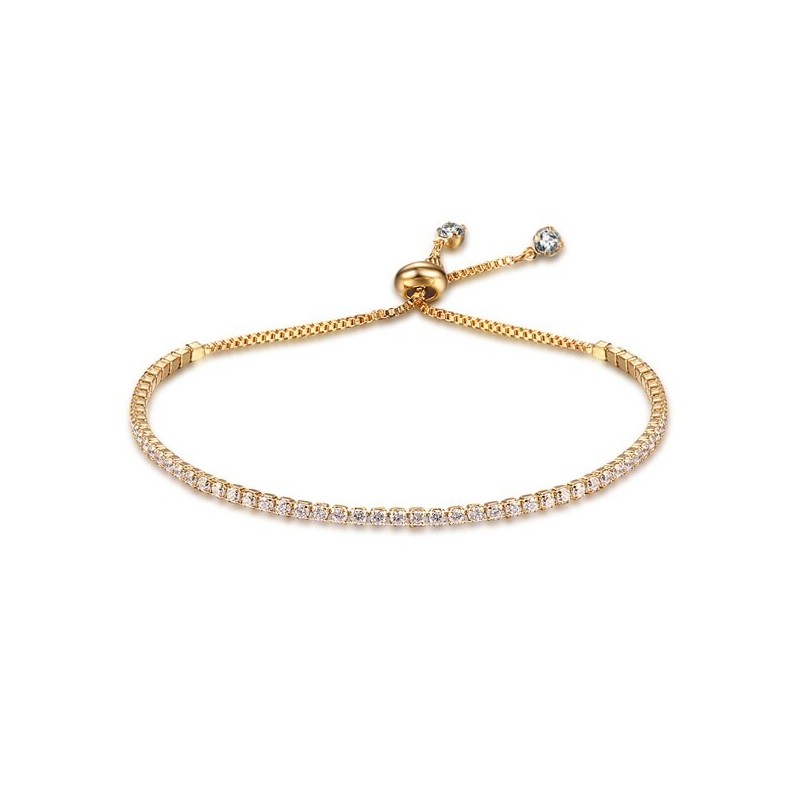 Elegant bracelet - with cubic zirconia - adjustableBracelets