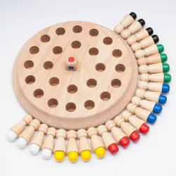 Memory matchstick - chess game board - educational toy - wooden