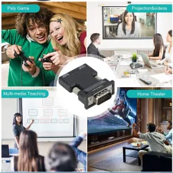 HDMI-compatible to VGA adapter - audio cable - 3.5mm - 1080P