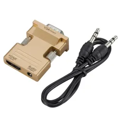 HDMI-compatible to VGA adapter - audio cable - 3.5mm - 1080P