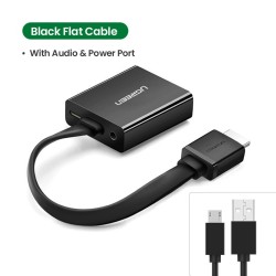UGREEN - active HDMI to VGA adapter - with 3.5mm audio jack - 1080P
