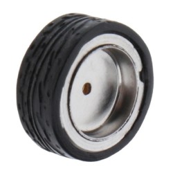 1/64 - modified wheels - rubber tires with axles / end caps - for RC cars - 4 pieces
