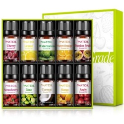 Fruit essential oils - strawberry / mango / watermelon / passion fruit - for diffusers / baths / cosmetics - 10 pieces