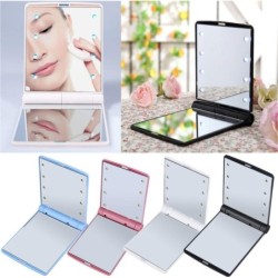 Makeup mirror - with 8 LED light - foldableMake-Up