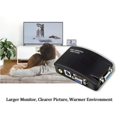 AV to VGA adapter - RCA VGA converter - switch box - 1080P HD
