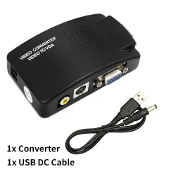 AV to VGA adapter - RCA VGA converter - switch box - 1080P HD