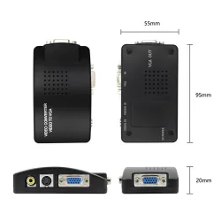 AV to VGA adapter - RCA VGA converter - switch box - 1080P HD