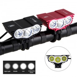 8000 lumens T6 LED - lampe frontale pour vélo - lampe torche 4 modes - batterie et chargeur