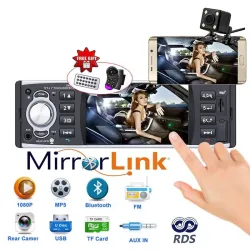 Bluetooth car radio - 4.1 Inch - 1 Din - remote control - HD - 12V - USB - AUXDin 1