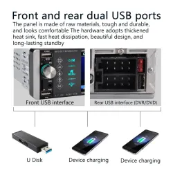 4 Inch - 1 Din - car radio - Bluetooth - 1080P - HD - SD - FM - Android MP5 - 2 USB - MirrorlinkRadio