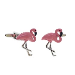 Classic cufflinks - with pink flamingoCufflinks