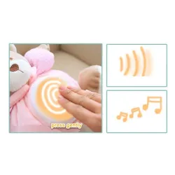 Plush teddy bear - with sound / light - 25cm