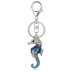 Hippocampe en cristal - porte-clés