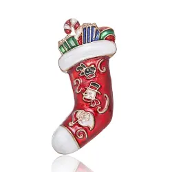 Broches de Noël à la mode - avec cristaux - Père Noël - flocon de neige - arbre de Noël - chapeau - gants
