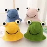 Warm knitted hat - bucket style - with toad's eyesHats & caps