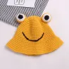 Warm knitted hat - bucket style - with toad's eyesHats & caps
