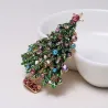 Green crystal Christmas tree - fashionable broochBrooches