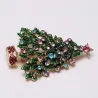 Green crystal Christmas tree - fashionable broochBrooches