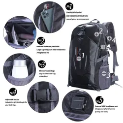Sac à dos en nylon imperméable - sac d'escalade / randonnée / voyage - unisexe