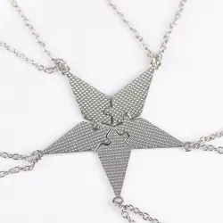 "Best Friends" - five-pointed star pendant with necklace - 3 - 8 piecesNecklaces