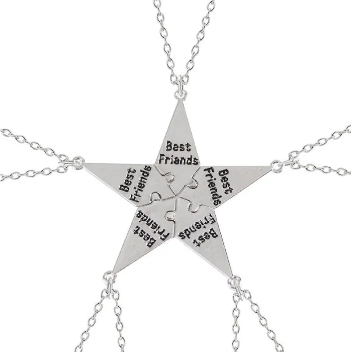 "Best Friends" - five-pointed star pendant with necklace - 3 - 8 piecesNecklaces