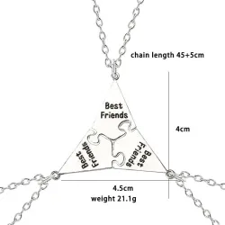 "Best Friends" - five-pointed star pendant with necklace - 3 - 8 piecesNecklaces
