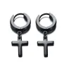 Earrings with cross - unisex - stainless steelEarrings