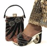 Fashionable Italian shoes & bag sets for women - silver colour