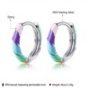 Colorful small round earrings - 925 Sterling SilverEarrings