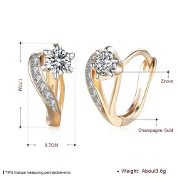 Beautiful heart shaped earrings for women - zirconia - valentines gift