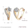 Beautiful heart shaped earrings for women - zirconia - valentines gift