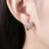 Beautiful heart shaped earrings for women - zirconia - valentines gift