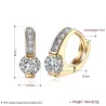 Round cubic zirconia earrings -  Gift - beautiful quality