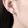 Round cubic zirconia earrings -  Gift - beautiful quality