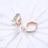 Round cubic zirconia earrings -  Gift - beautiful quality