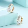 Round cubic zirconia earrings -  Gift - beautiful quality