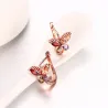 Rose gold earrings for women - zircon - gift