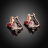 Rose gold earrings for women - zircon - gift