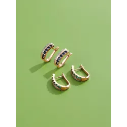 Copper rose gold plated earring for women - gift