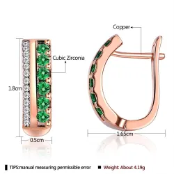Copper rose gold plated earring for women - gift
