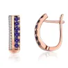 Copper rose gold plated earring for women - gift