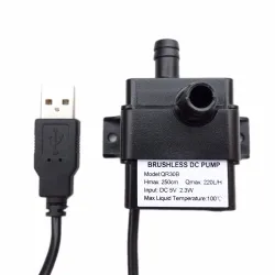 Mini pompe à eau submersible - étanche - avec connexion USB - silencieuse