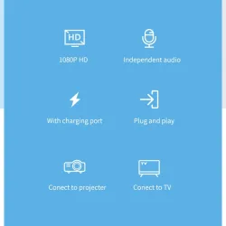 HDMI-compatible to VGA adapter - micro USB - with video / audio power - 1080P