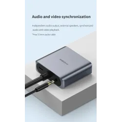 HDMI-compatible to VGA adapter - micro USB - with video / audio power - 1080P