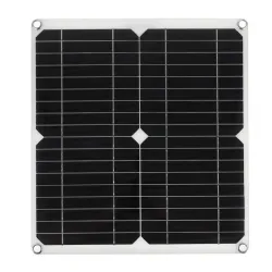 Solar panel - 100W - dual 12V/5V USB - with controller - waterproof - battery charger